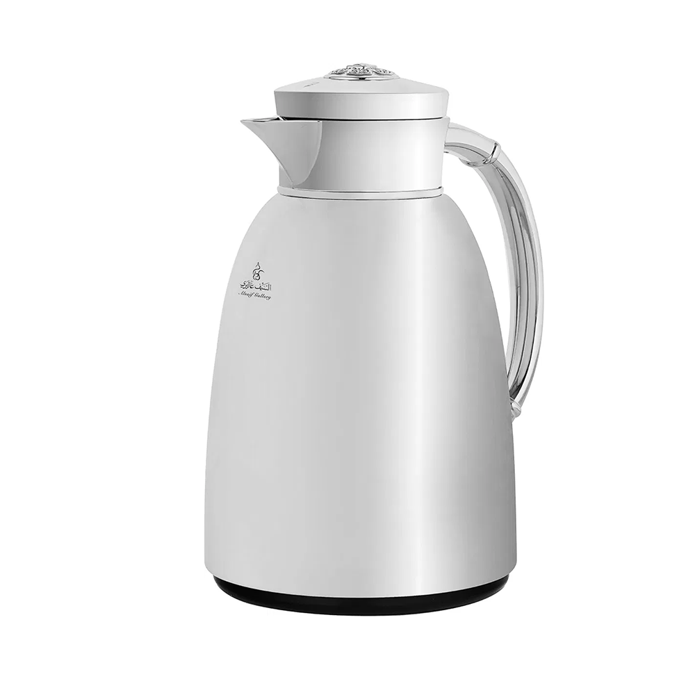 السيف غاليري ثلاجة شاي وقهوة من الاستيل سعة 1 لتر بهيكل خارجي من البلاستيك - فضي