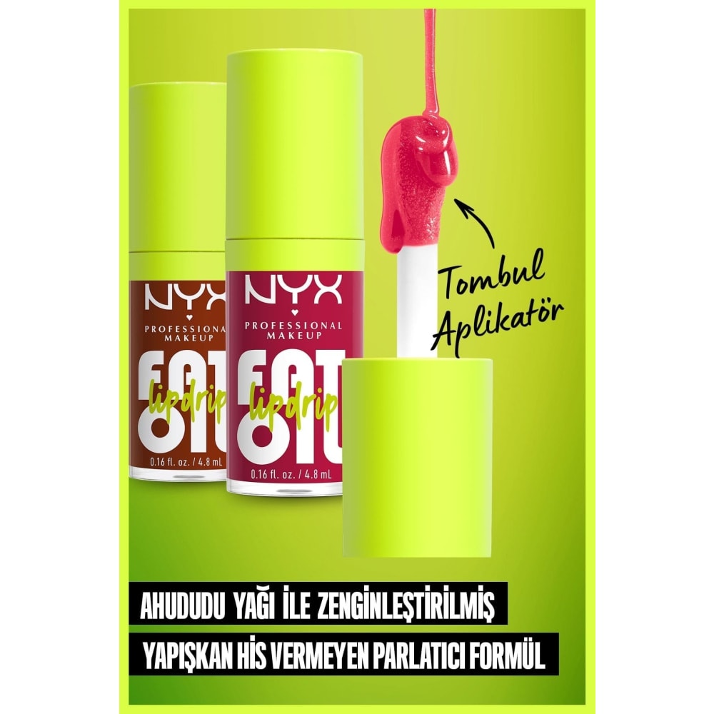 زيت شفاه NYX بروفيشنال ميك أب فولو باك - يعطي لمعة وترطيب طبيعي