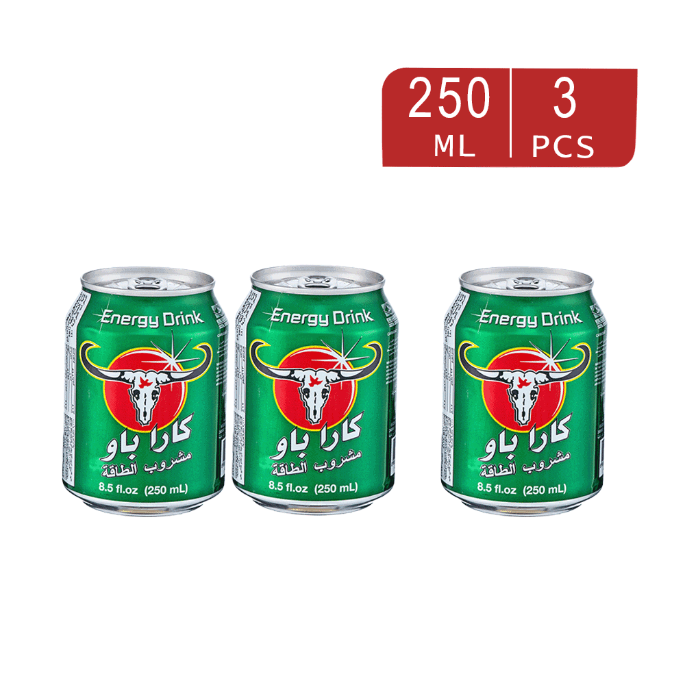 كارا باو مشروب طاقة منعش 250 مل - 3 عُلب