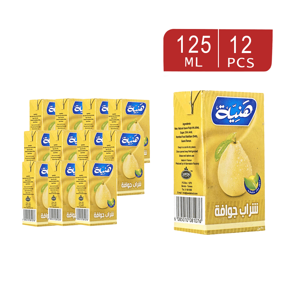 هنية شراب بنكهة الجوافة 125 مل - 12 حبة