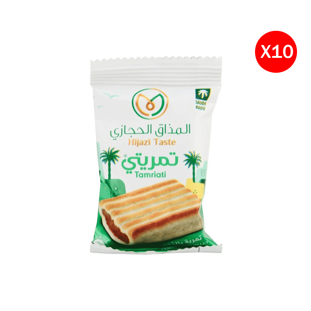 المذاق الحجازي تمريتي بسكويت تمر بالدخن 20 جم - 10 قطع