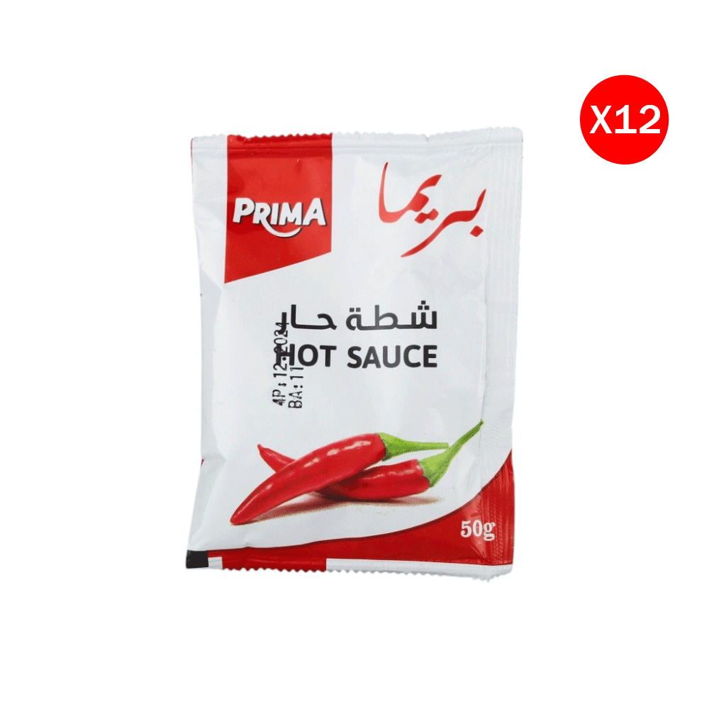 بريما شطة حارة متخمرة 50 جم - 12 حبة 