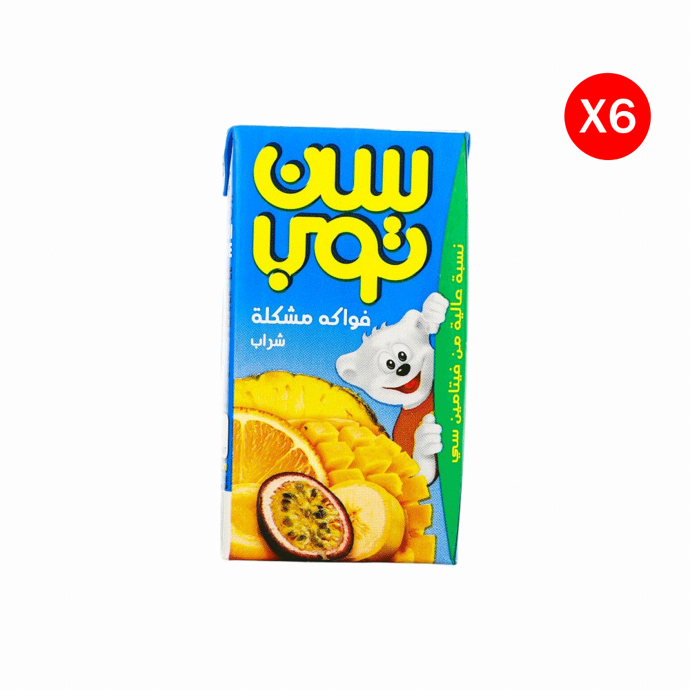 سن توب شراب فواكه مشكلة 125 مل - 6 حبات