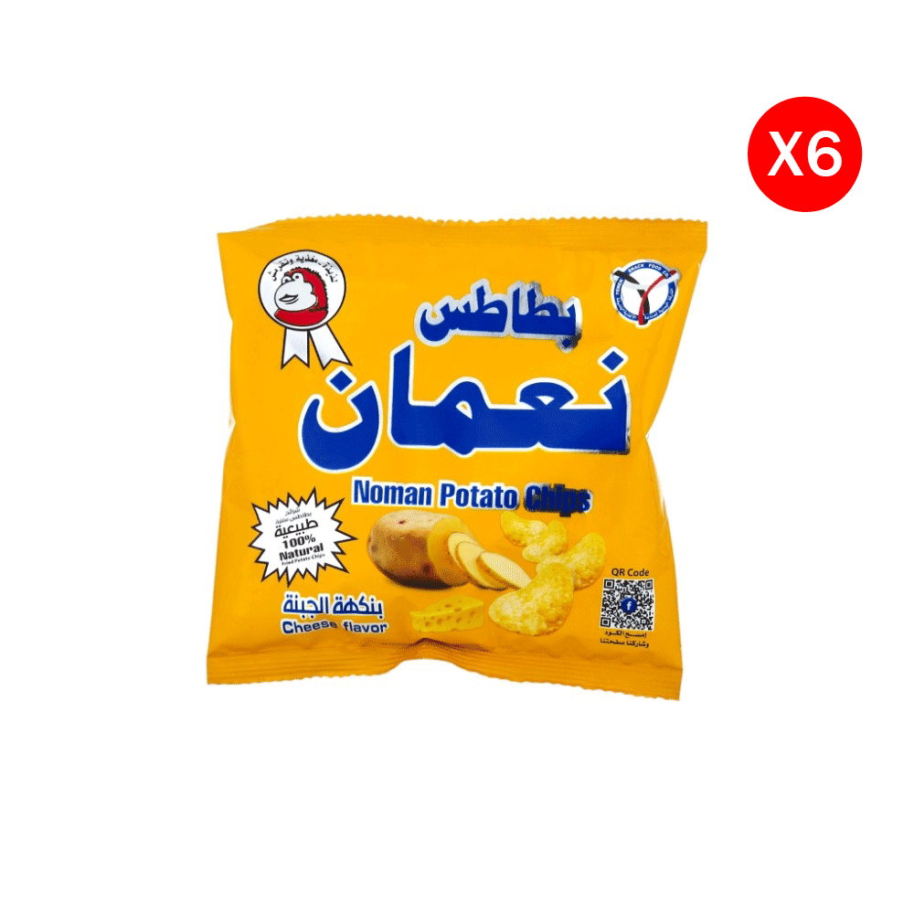 نعمان بطاطس مقرمش بنكهة الجبنة 11 جم - 6 حبات 