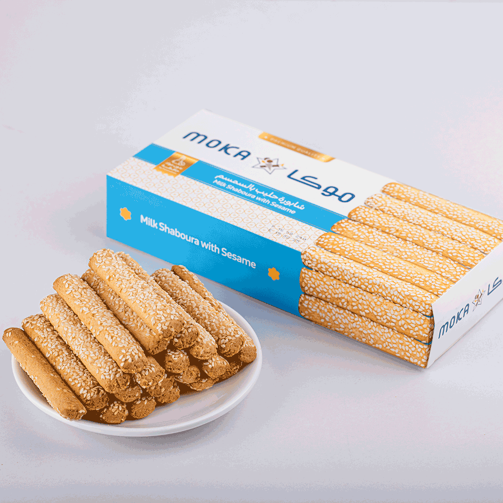 موكا شابورة حليب بالسمسم 