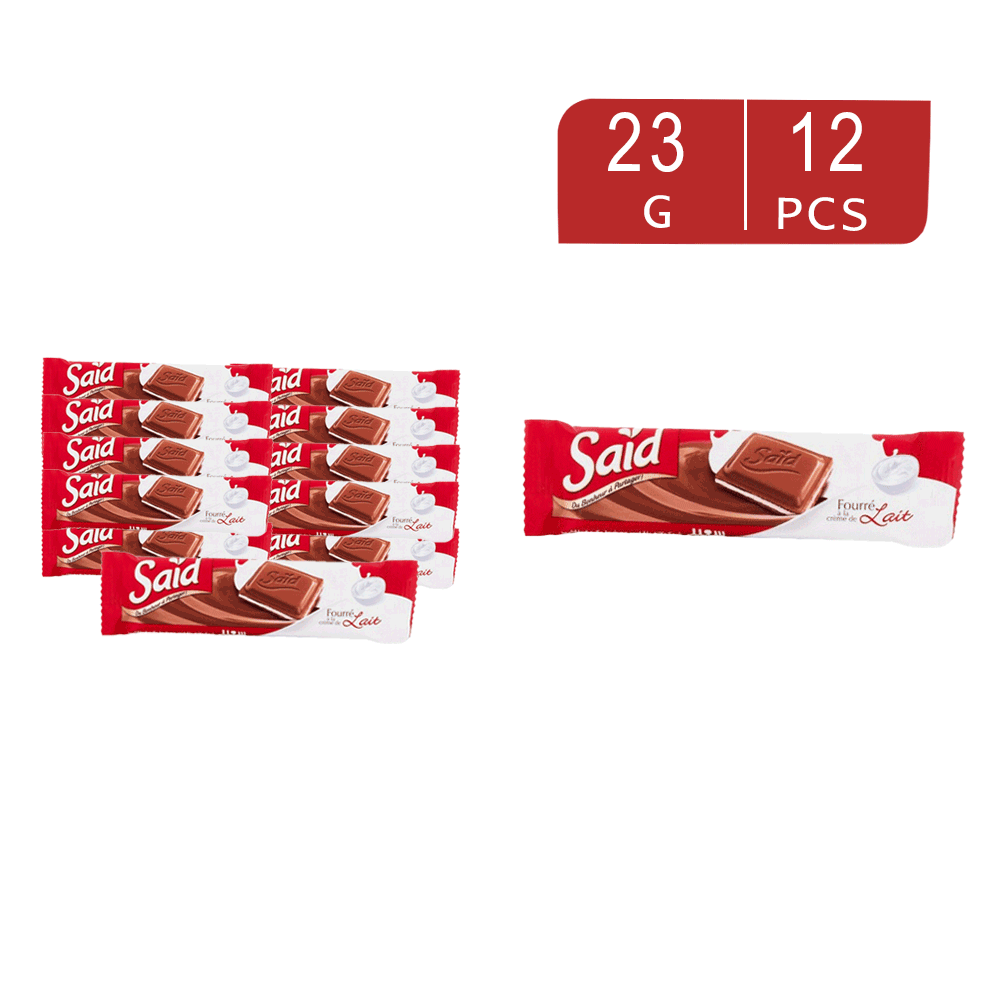 سعيد شوكولاتة ناعمة بكريمة الحليب 23 جم - 12 حبة