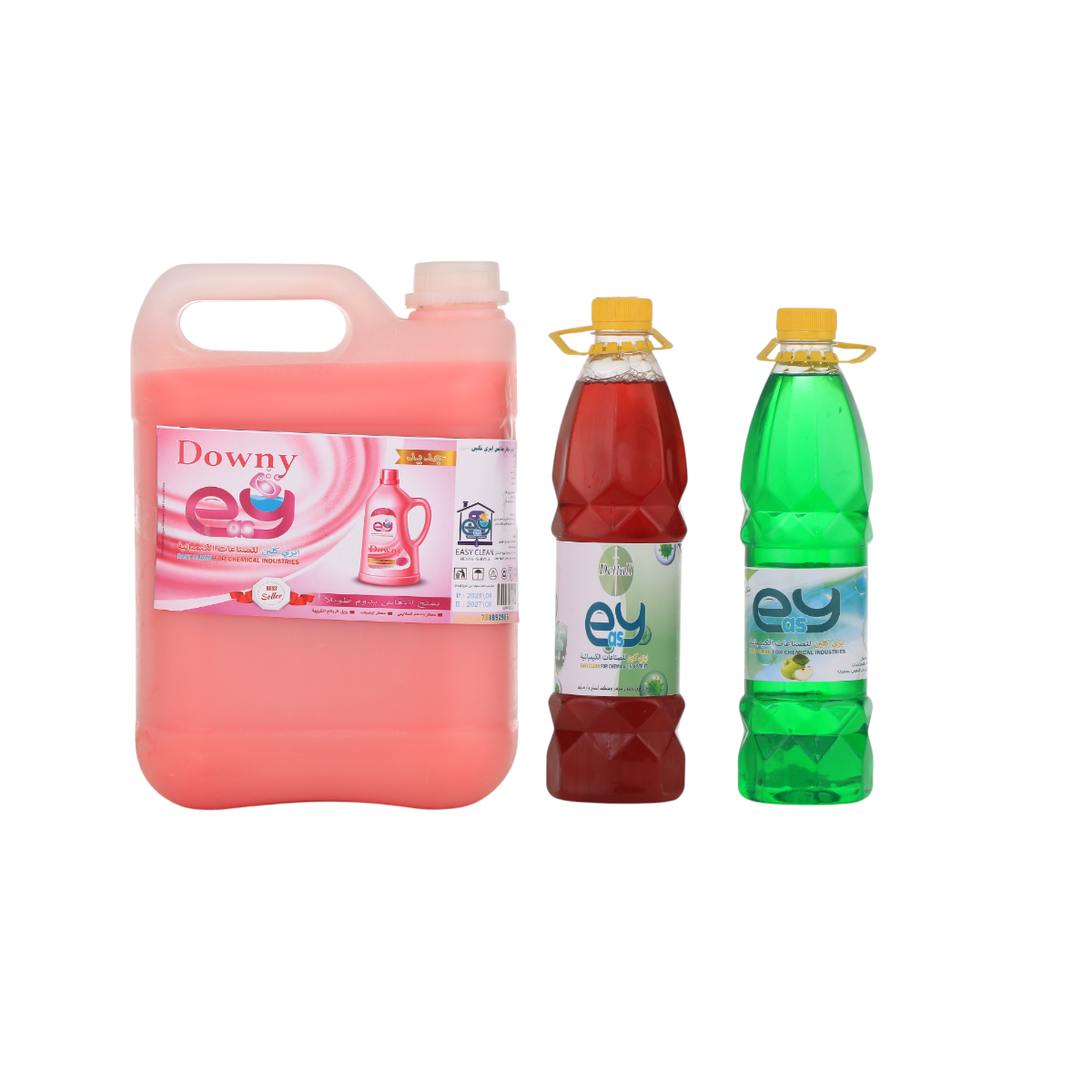 باكج ايزي كلين معطر ومنعم ملابس 5 لتر + سائل غسيل الصحون بالتفاح 1 لتر + ديتول مطهر ومعقم 1 لتر 