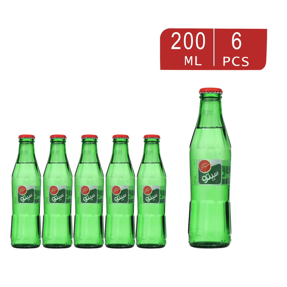 مشروب غازي سينالكو زجاجي سيتو بالليمون  200 مل  -6 قطع