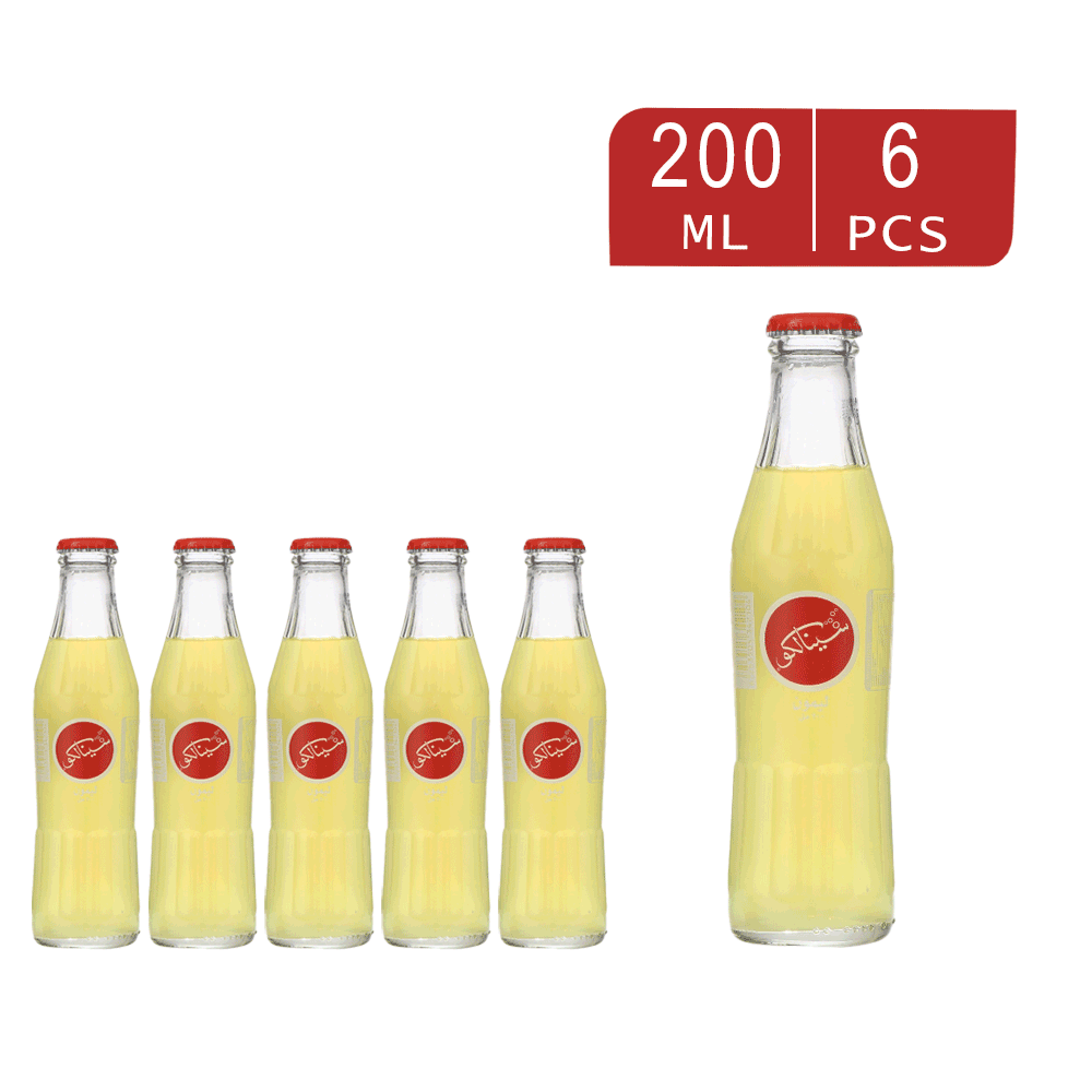مشروب غازي سينالكو  زجاجي ليمون  200 مل  -6 قطع