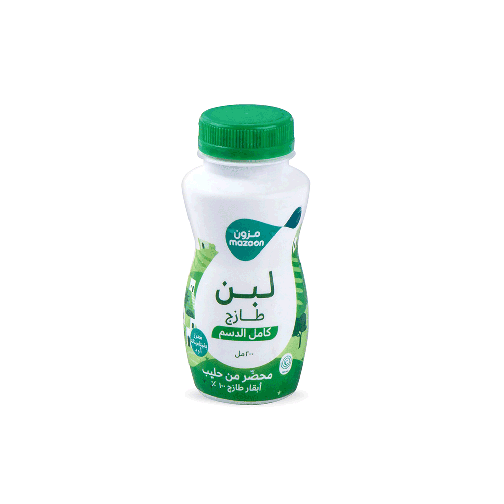 لبن مزون طازج كامل الدسم - 200 مل 
