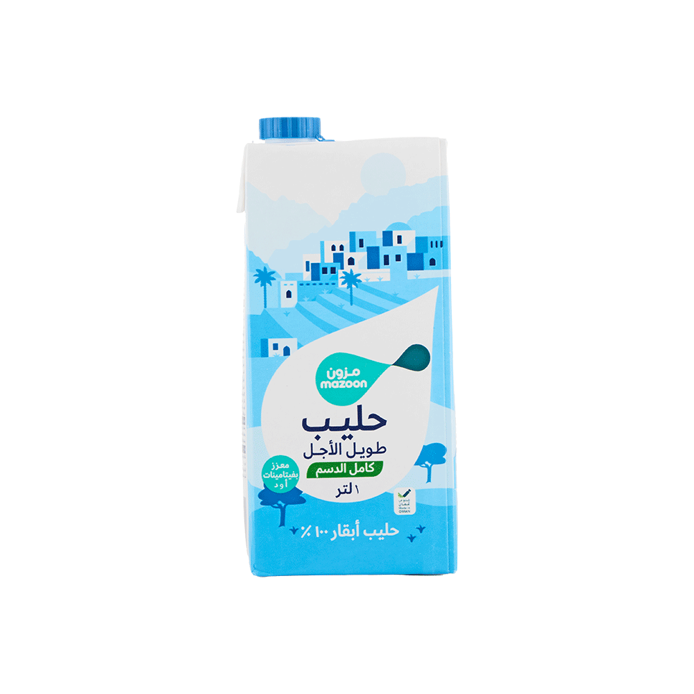 مزون حليب أبقار طويل الأجل كامل الدسم - 1 لتر 