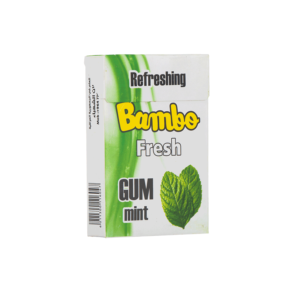 علكة خالي من السكر بامبو  بنكهة النعناع الحار - 35 جم
