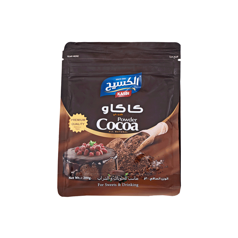 الكسيح مسحوق كاكاو طبيعي غير محلى - 200 جم 