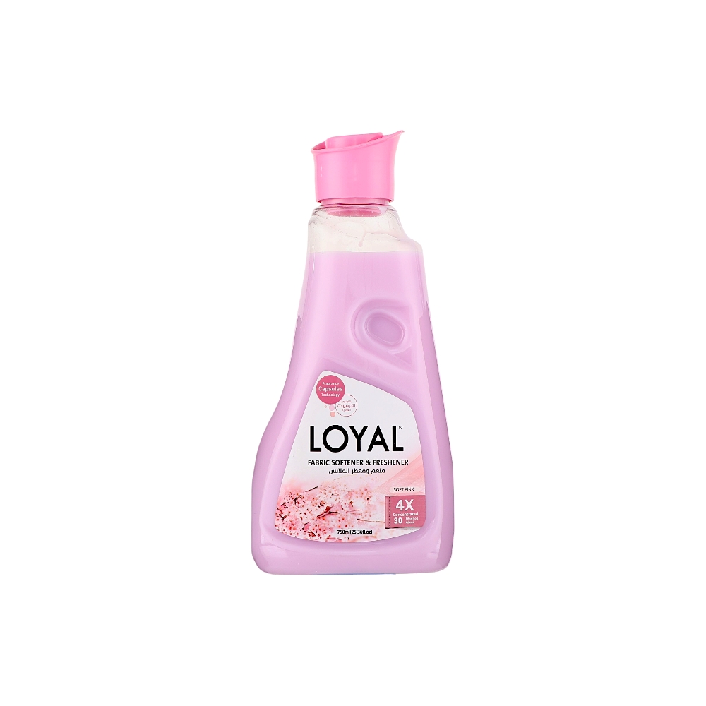 لويال منعم ومعطر الملابس وردي ناعم 30 غسلة - 750 مل 