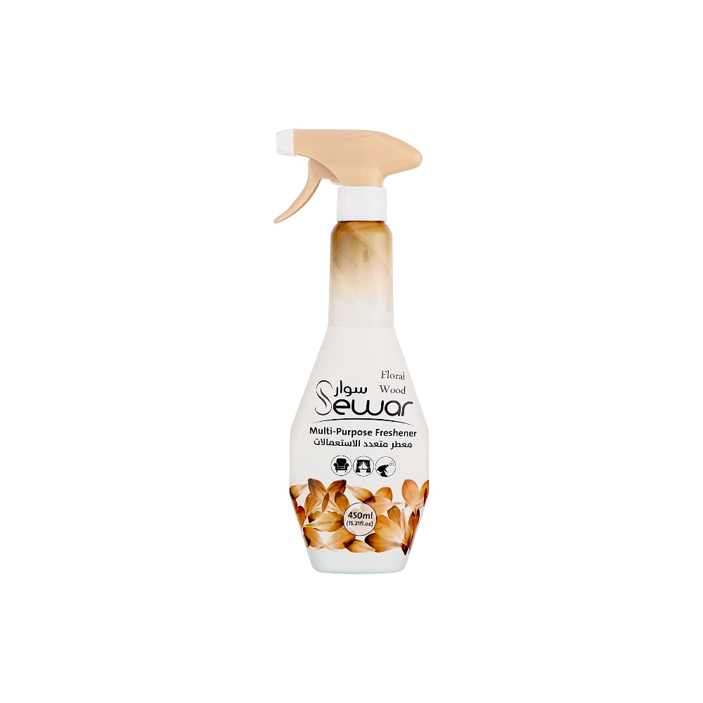 سوار بخاخ معطر جو متعدد الاستعمالات خشب الزهور - 450 مل