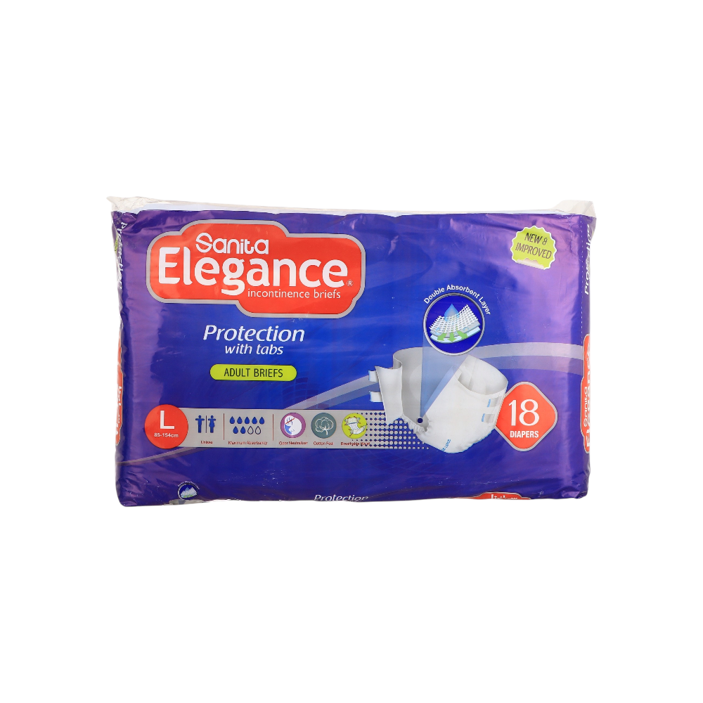  حفاظات اليجنس للمسنين مقاس كبير -18 قطعة 