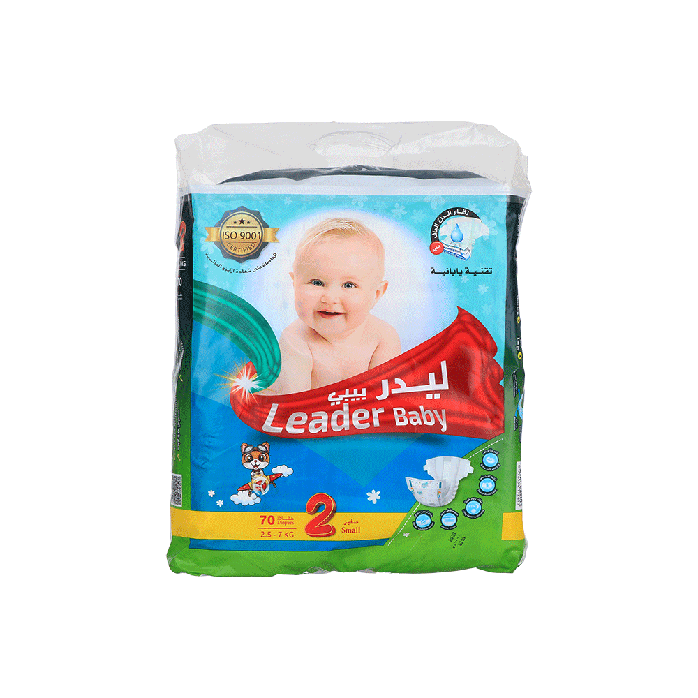 حفاظات اطفال ليدر بيبي رقم 2 عبوة 70 حبة 