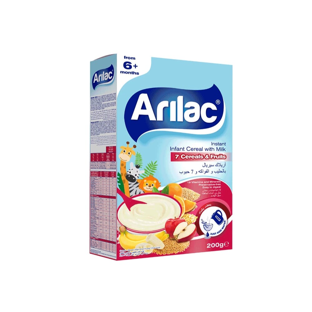 غذاء أريلاك سيريلاك بالحبوب والفواكه و 7 حبوب 6+ أشهر - 200 جم