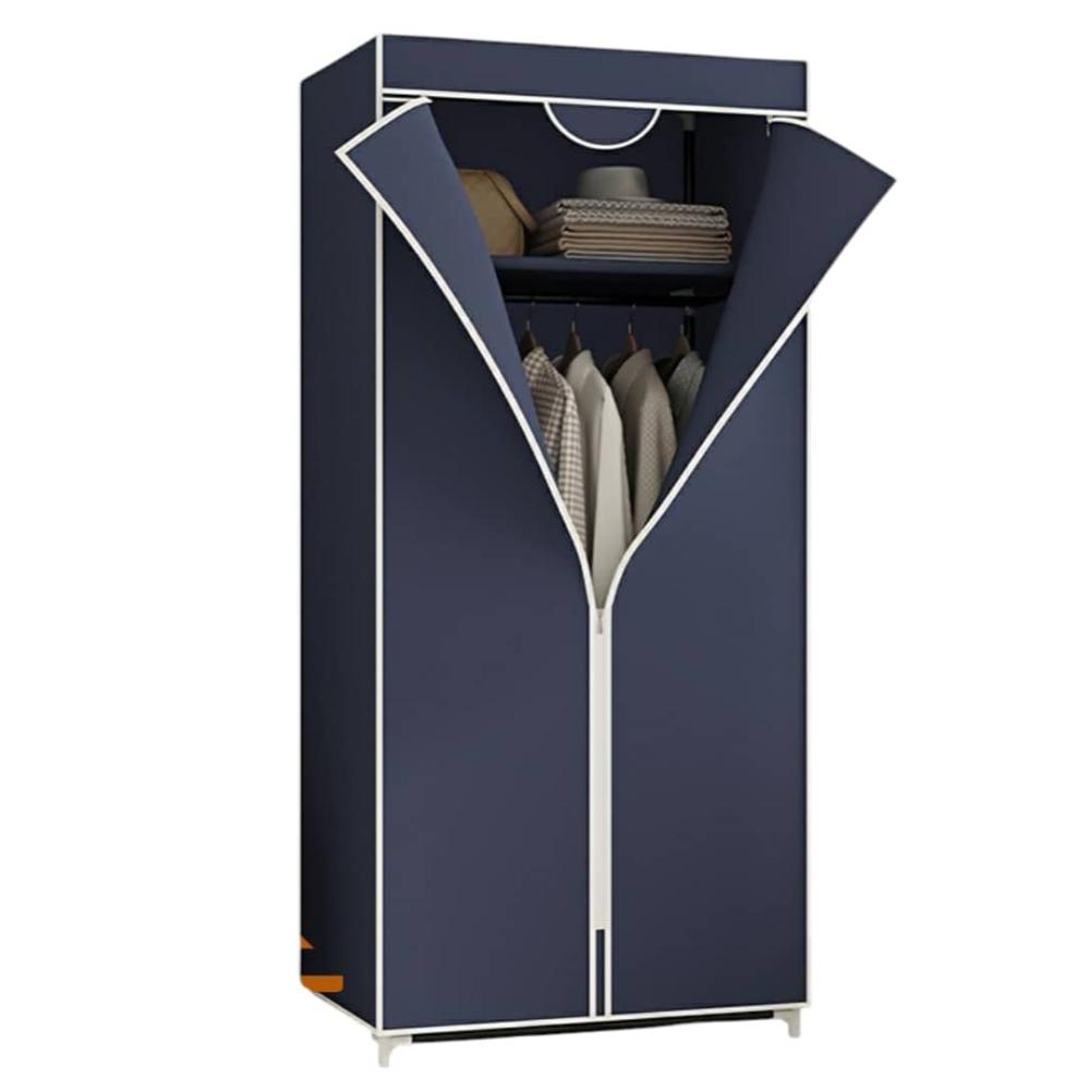 دولاب ملابس قماش مع دعائم فولاذ لون كحلي