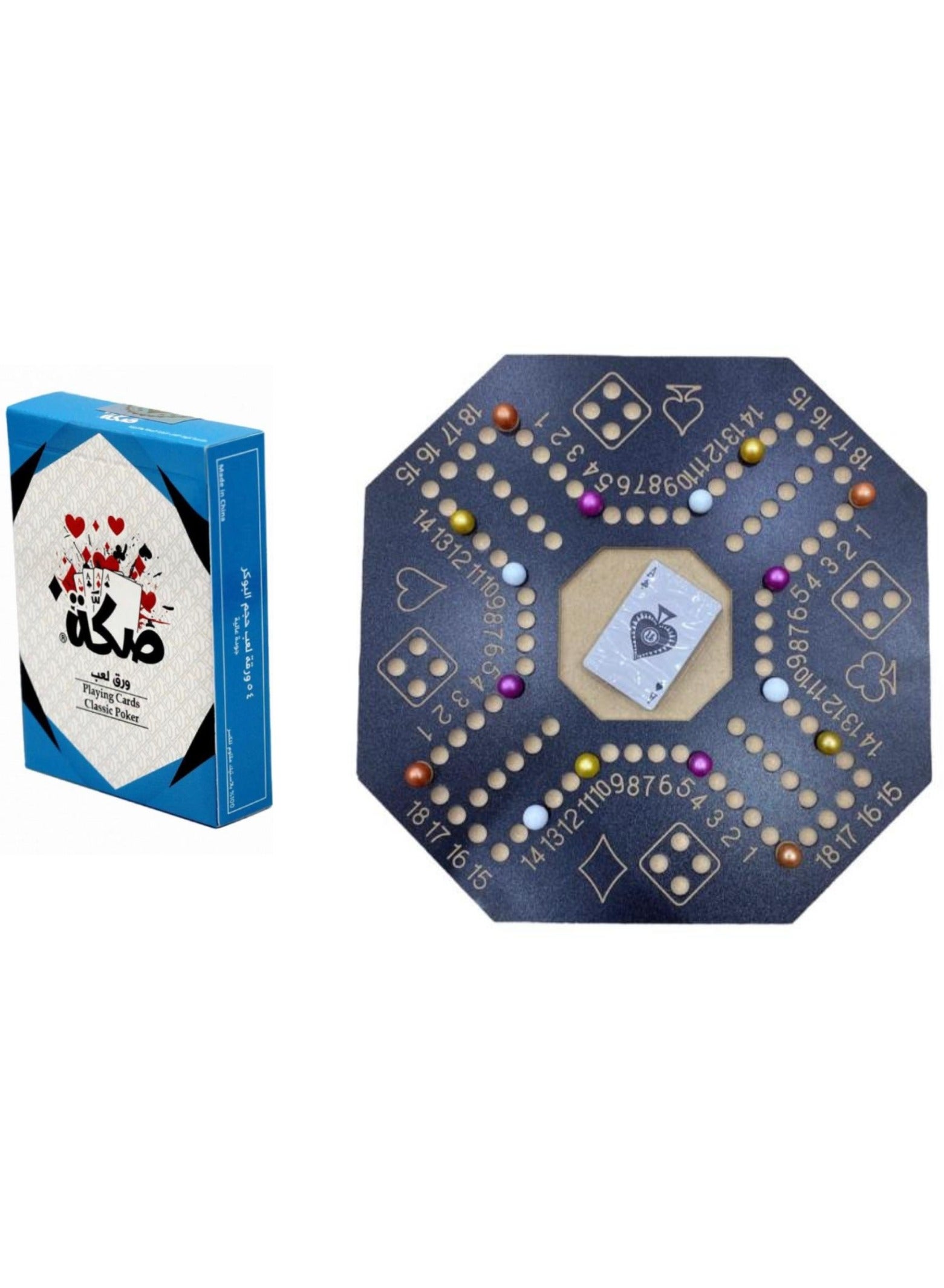 لعبة مرح لعبة لوح جاكارو رخامي وأوراق لعب صكة الأصلية - 16 حجر