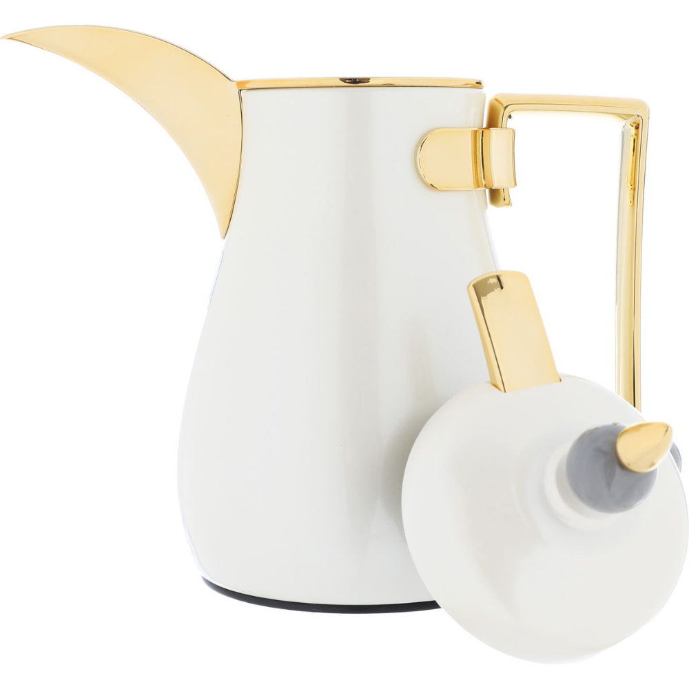 السيف غاليري ثلاجة شاي وقهوة من الاستيل سعة 0.35 لتر - أبيض لؤلؤي