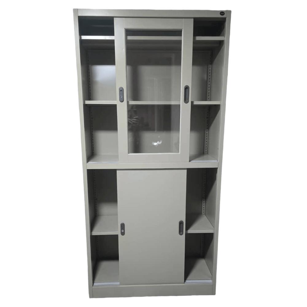 دولاب حديد أبواب زجاج سحاب