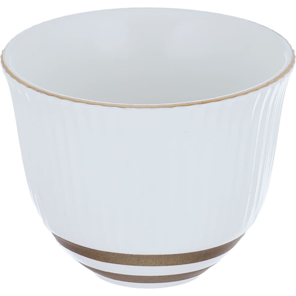 طقم فناجين قهوة بورسلان، 12 قطعة - أبيض