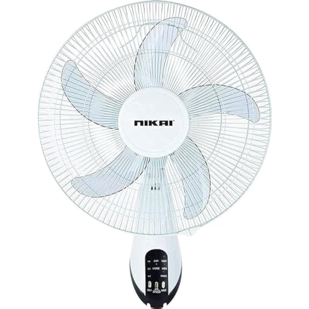 مروحة جدارية نيكاي، 45 واط، كهربائية، أبيض - NWF1635T1