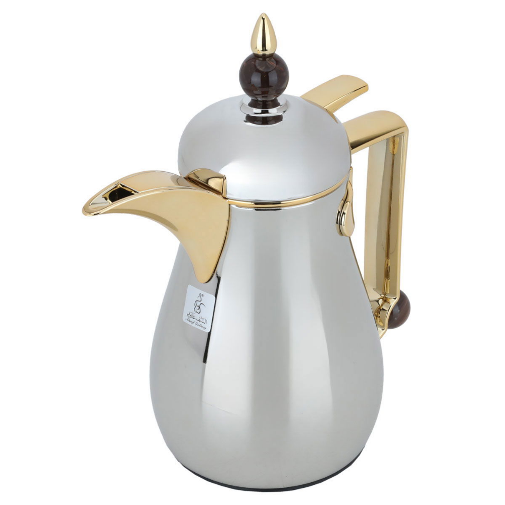 السيف غاليري ثلاجة شاي وقهوة كريستال من الاستيل سعة 0.35 لتر مذهب - فضي