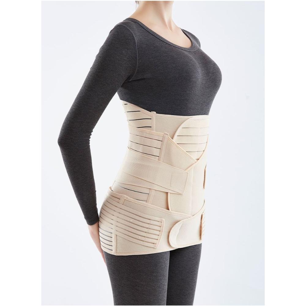حزام معدة ثلاث قطع مقاس XL -بيج