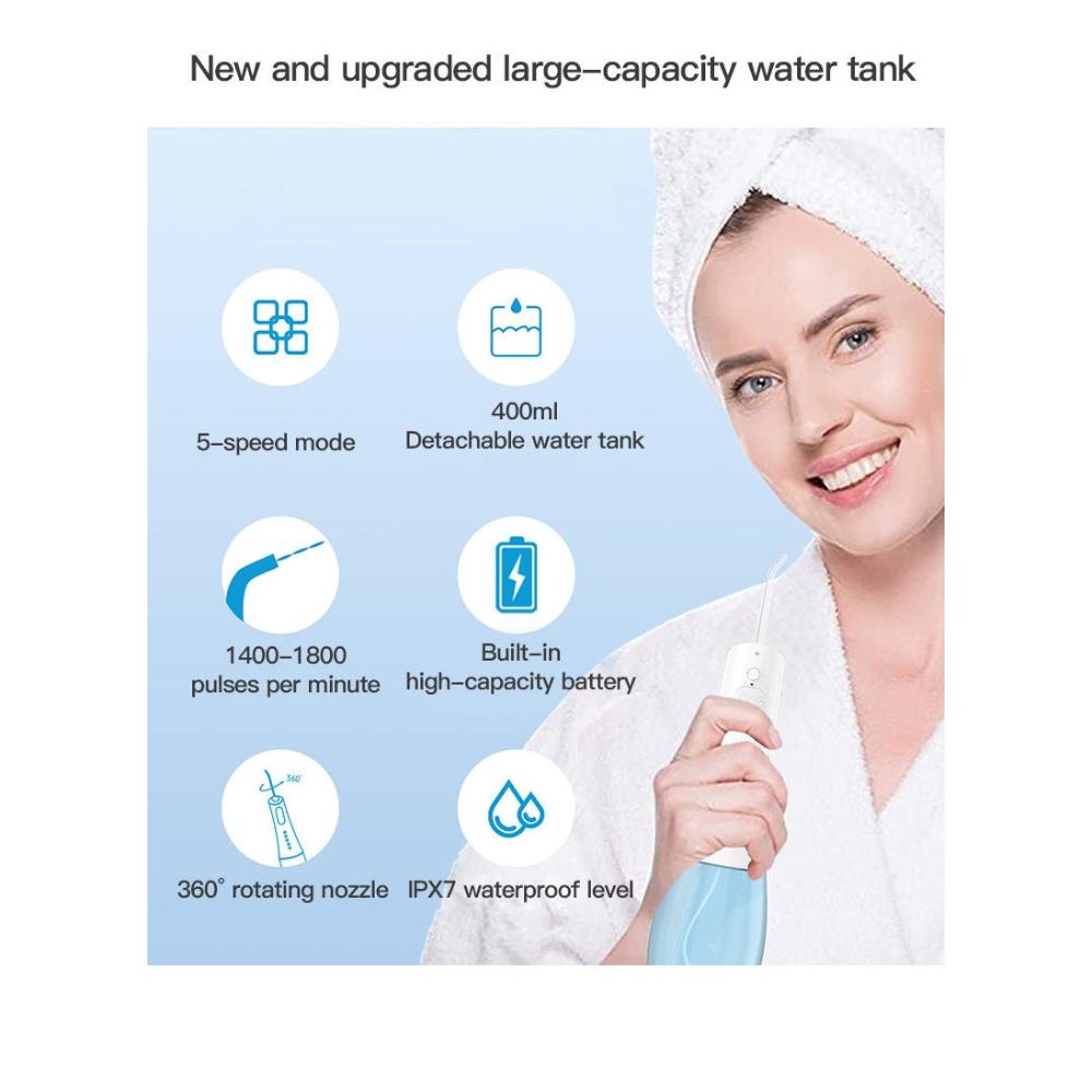 جهاز ري مائي للأسنان مقاوم للماء شحن USB Waterproof818
