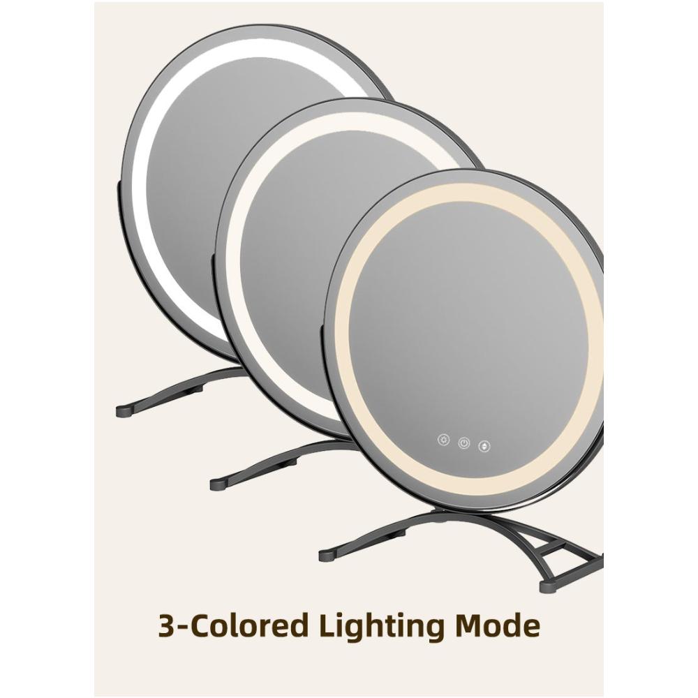 مرآة مكياج ذكية LED -قطر 40 سم