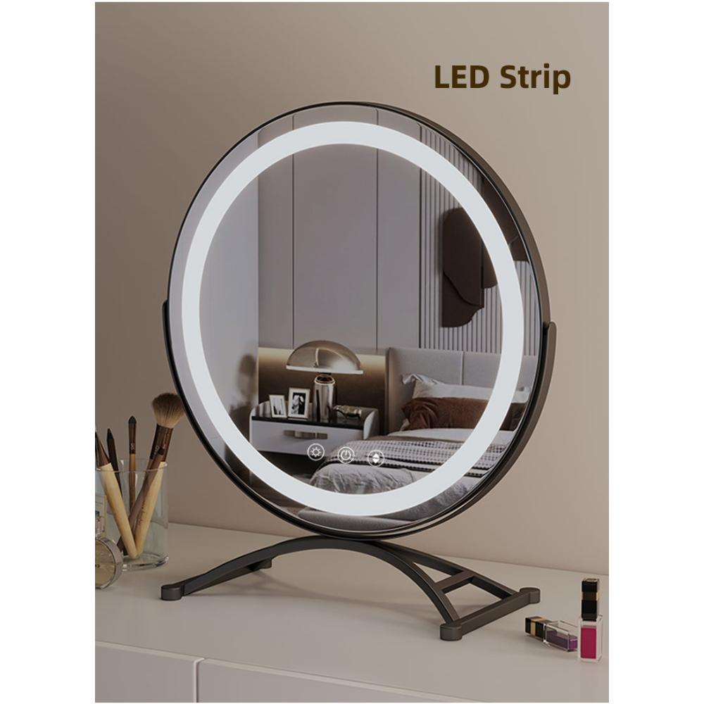 مرآة مكياج ذكية LED -قطر 40 سم