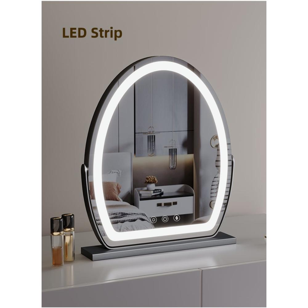 مرآة مكياج LED كبيرة لطاولة الزينة