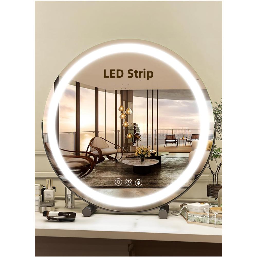 مرآة مكياج LED مستديرة -30 سم -تحكم لمس