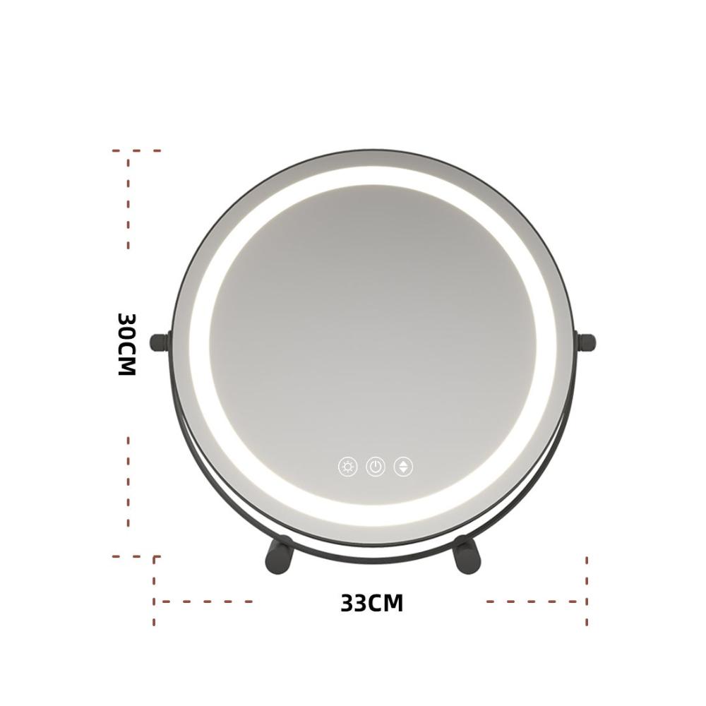 مرآة مكياج LED مستديرة -30 سم -تحكم لمس
