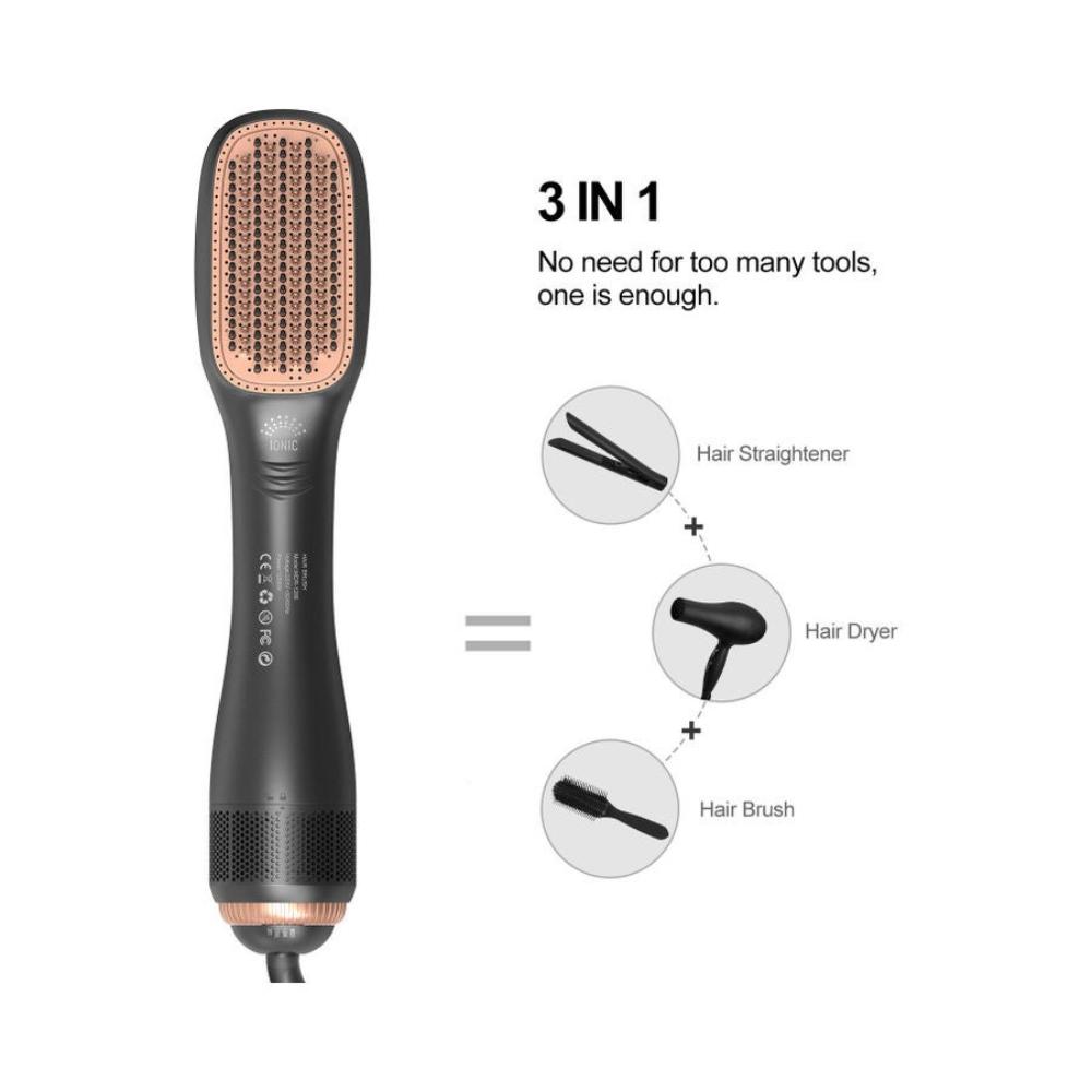 مجفف شعر احترافي بالبخار والأشعة تحت الحمراء موديل straightening001 – أسود