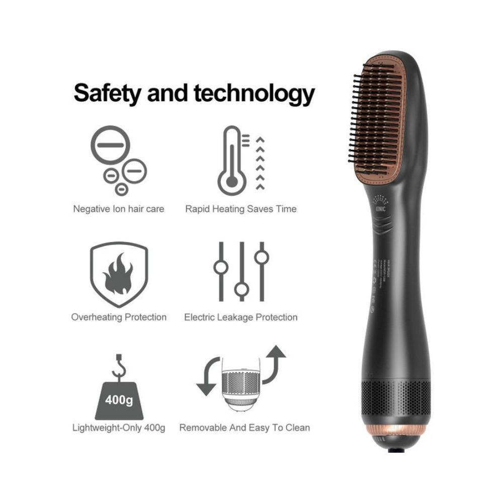 مجفف شعر احترافي بالبخار والأشعة تحت الحمراء موديل straightening001 – أسود