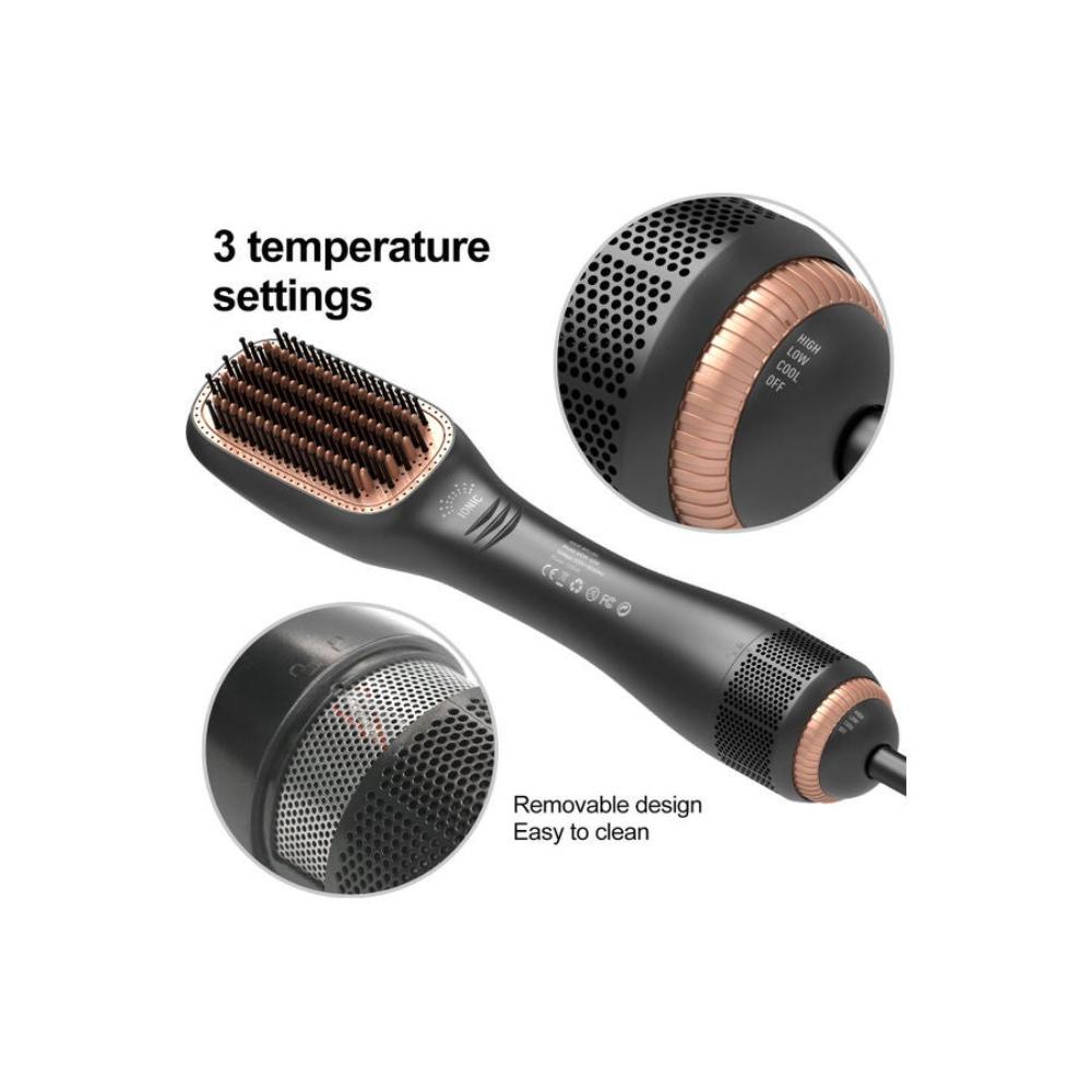 مجفف شعر احترافي بالبخار والأشعة تحت الحمراء موديل straightening001 – أسود