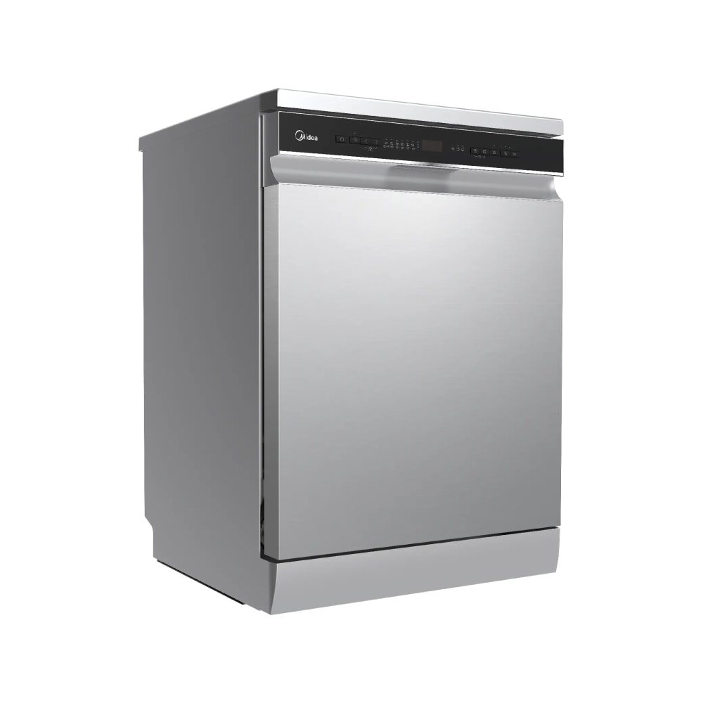 ميديا غسالة أطباق ذكية قائمة بذاتها سعة 14 مع خاصية الغسيل بمنطقتين - فضي