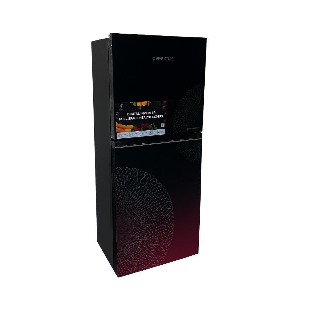 ثلاجة فايف ستار انفرتر بابين باكستاني 316 لتر /احمر -بنفسجي
