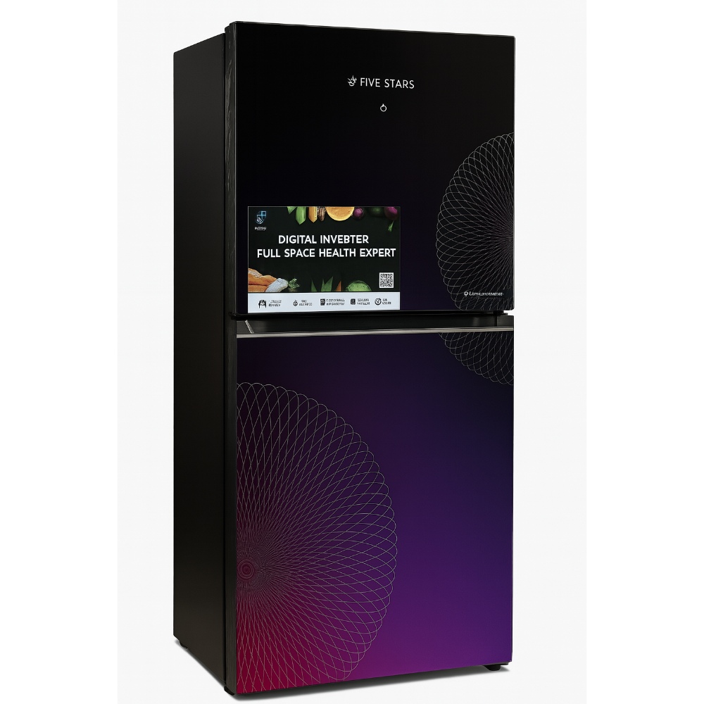 ثلاجة فايف ستار انفرتر بابين باكستاني 538 لتر /احمر -بنفسجي