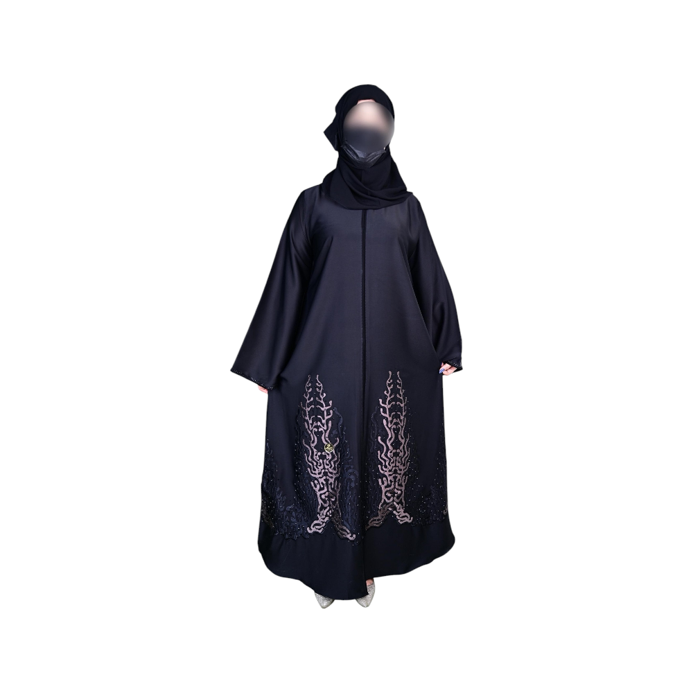 عباية نسائي بقماش تكتك وتصميم كوري انيق