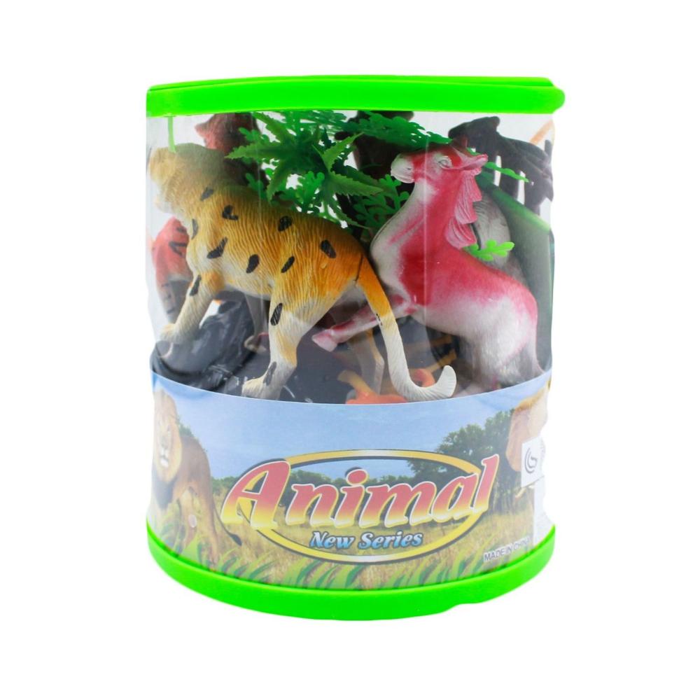  مجموعة مجسمات حيوانات الغابة غير سامة لعمر ثلاث سنوات فما فوق