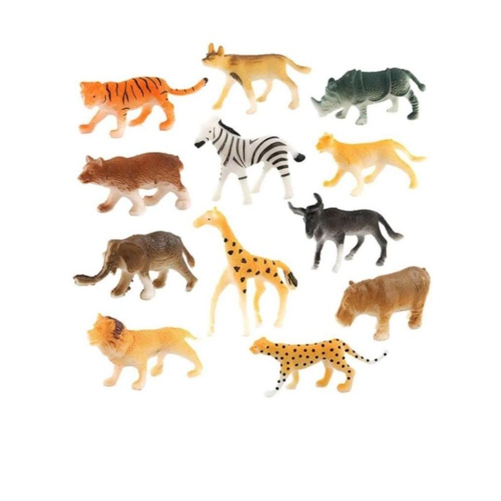  مجموعة مجسمات حيوانات الغابة غير سامة لعمر ثلاث سنوات فما فوق