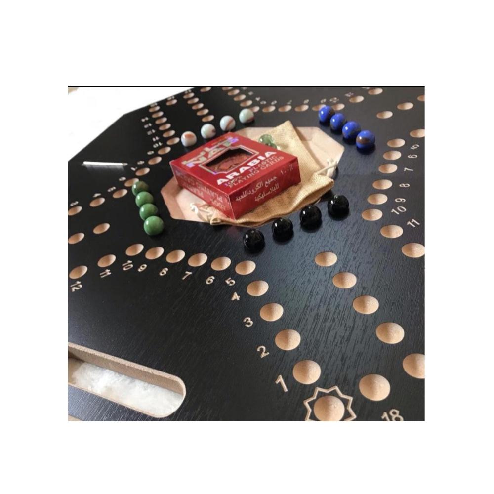 مارا لعبة لوح جاكارو رخامي وأوراق لعب صكة الأصلية - 16 حجر