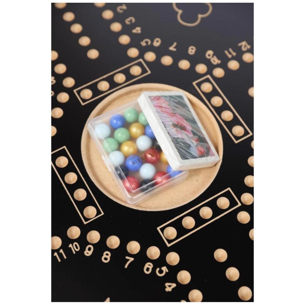 مارا لعبة لوح جاكارو رخامي وأوراق لعب صكة الأصلية - 16 حجر