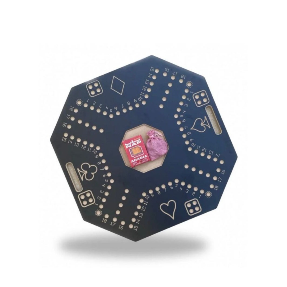 مارا لعبة لوح جاكارو رخامي وأوراق لعب صكة الأصلية - 16 حجر