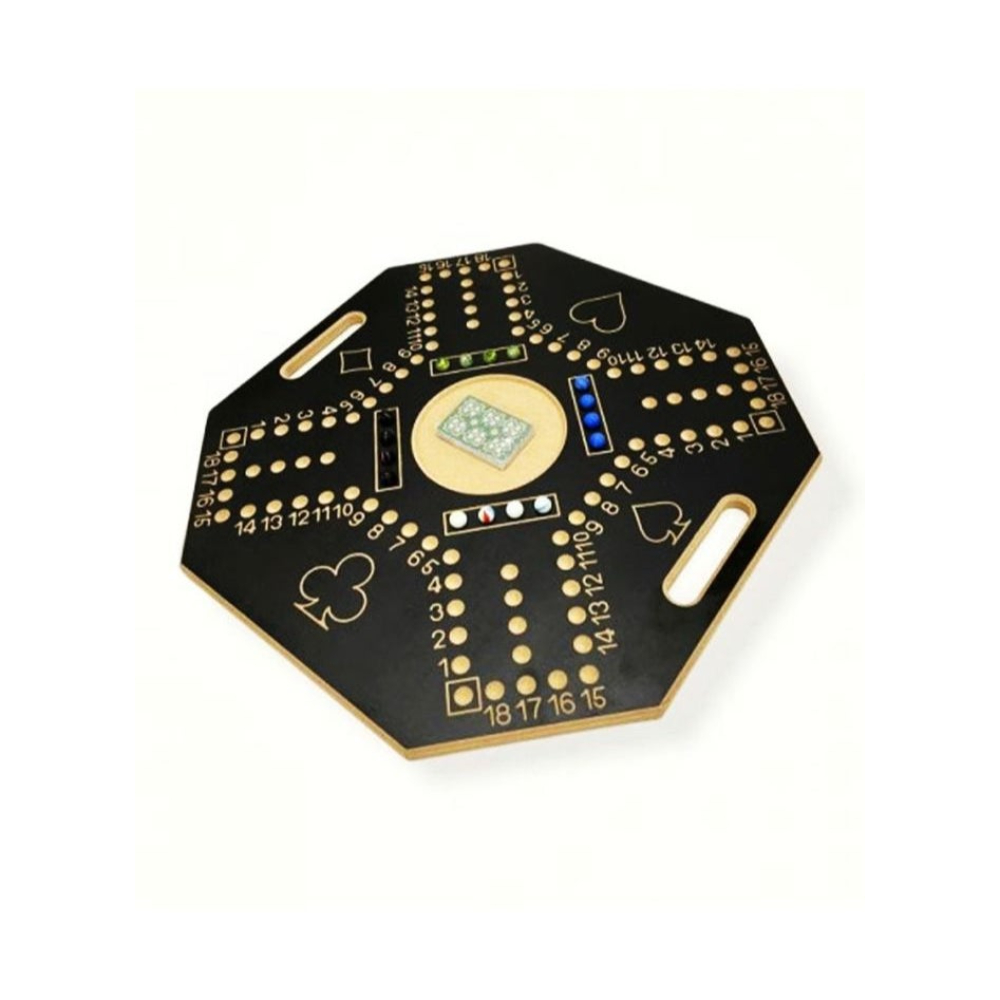 مارا لعبة لوح جاكارو رخامي وأوراق لعب صكة الأصلية - 16 حجر