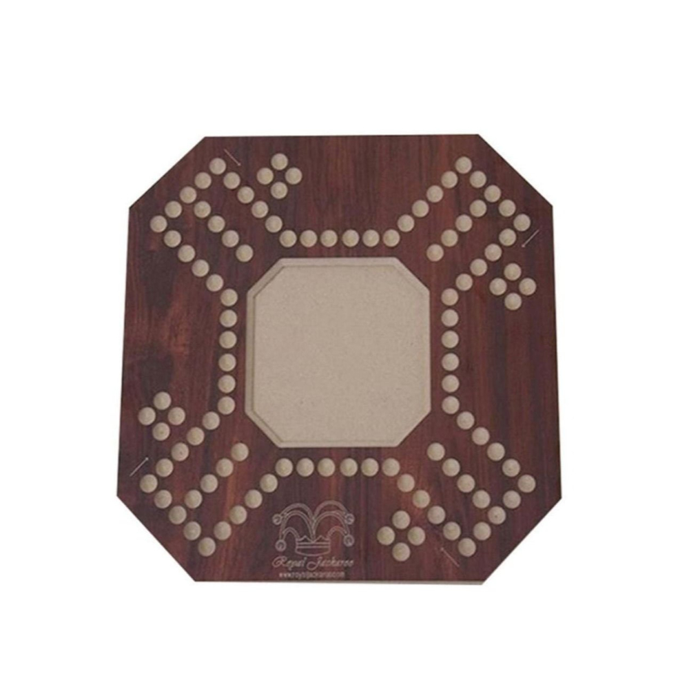  طقم لعبة جاكارو مع أوراق لعب و16 حجررخامي - بني